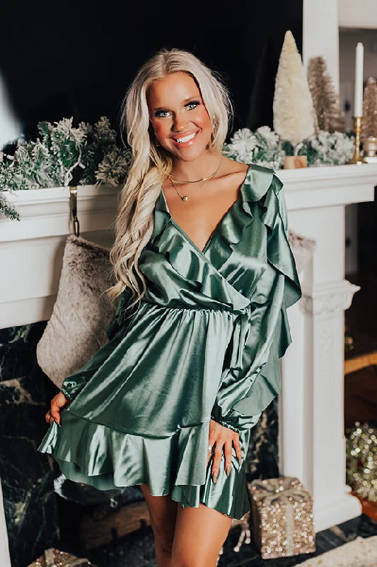 Urban Style Simple & Elegant Satin Mini Dress