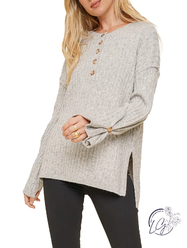 Stretch Design Stand Tall Oversized Knit Top