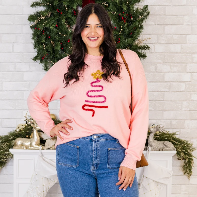 Elegant Fit Star On The Top Sweater, Pink