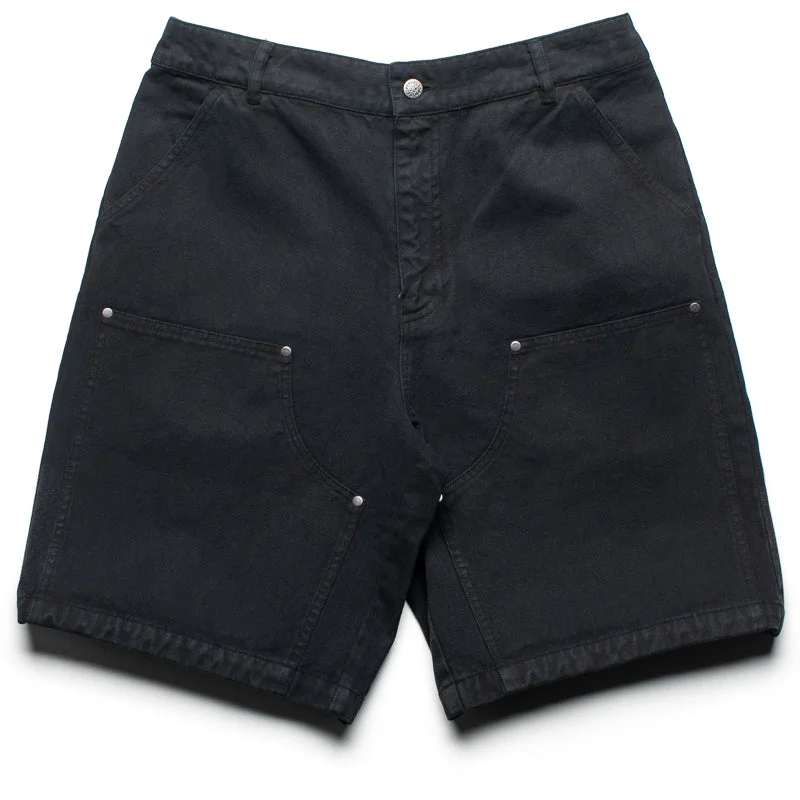Age-reducing Style Supervsn Canvas Work Short - Black