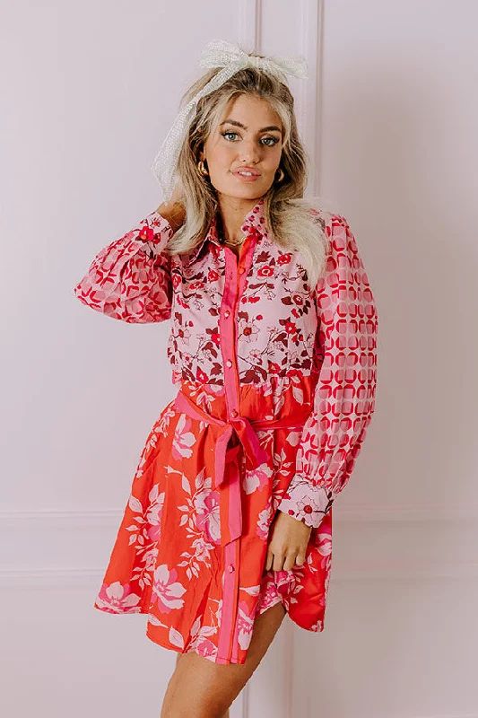 Luxury And Elegant Sweetly Surprised Floral Mini Dress