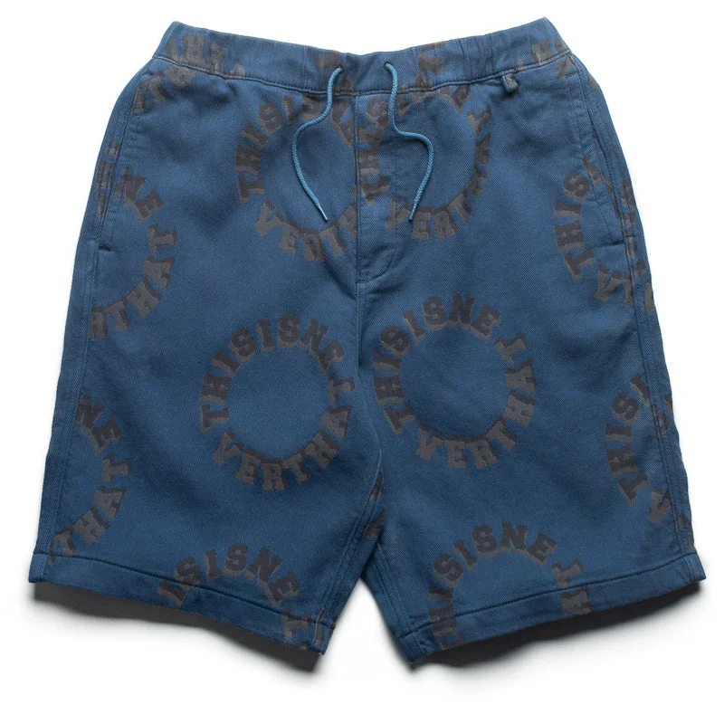 Sweet Breath thisisneverthat 2Tone Logo Jacquard Short - Blue