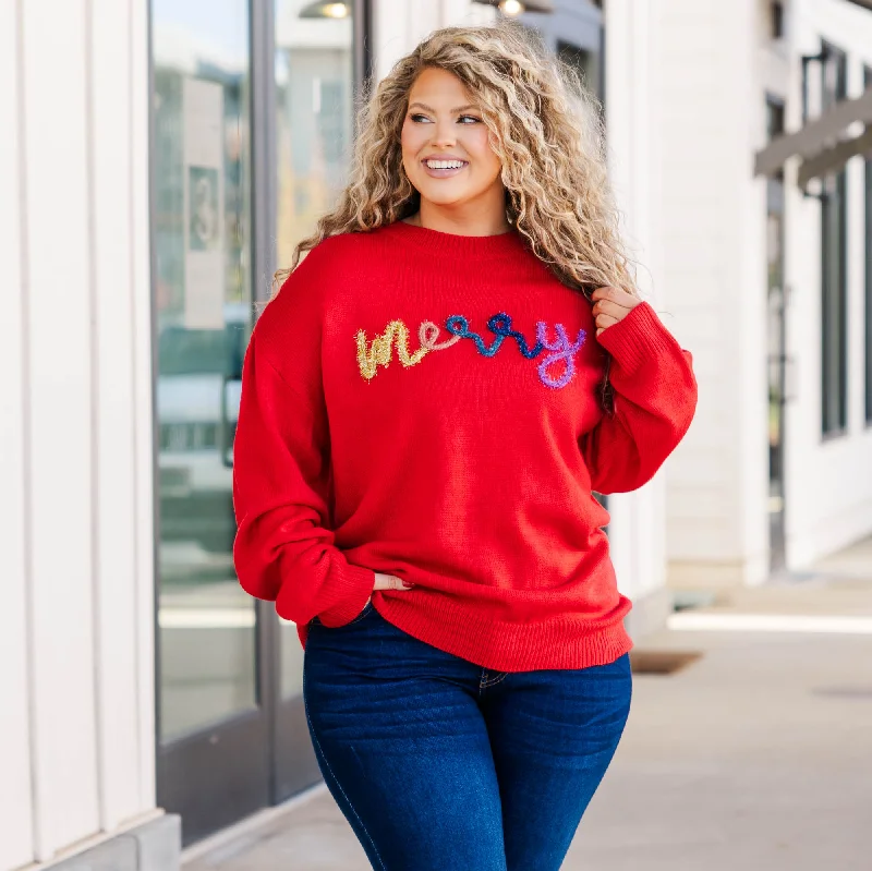 Weekend Style Very Merry Top, Red