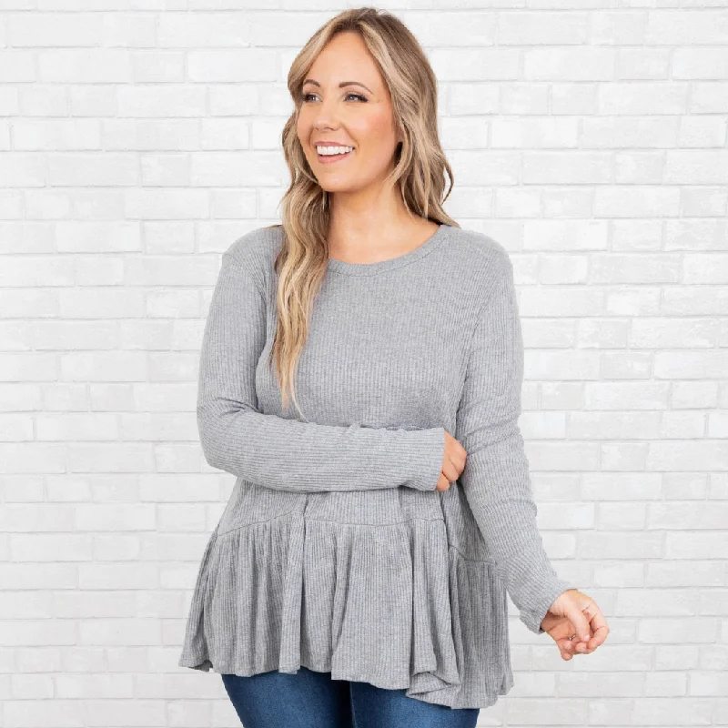 New Products With Confidence Top, Heather Grey