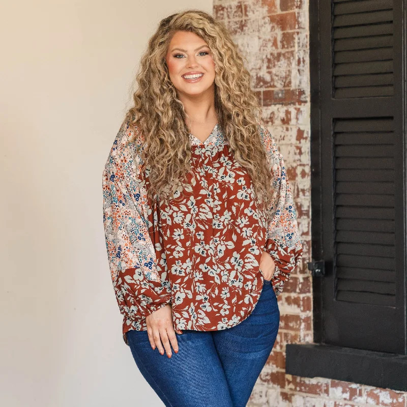 Urban Comfort You Set Me Free Top, Rust